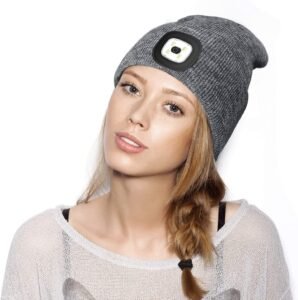 PRAVETTE Unisex Beanie Hat with The Light